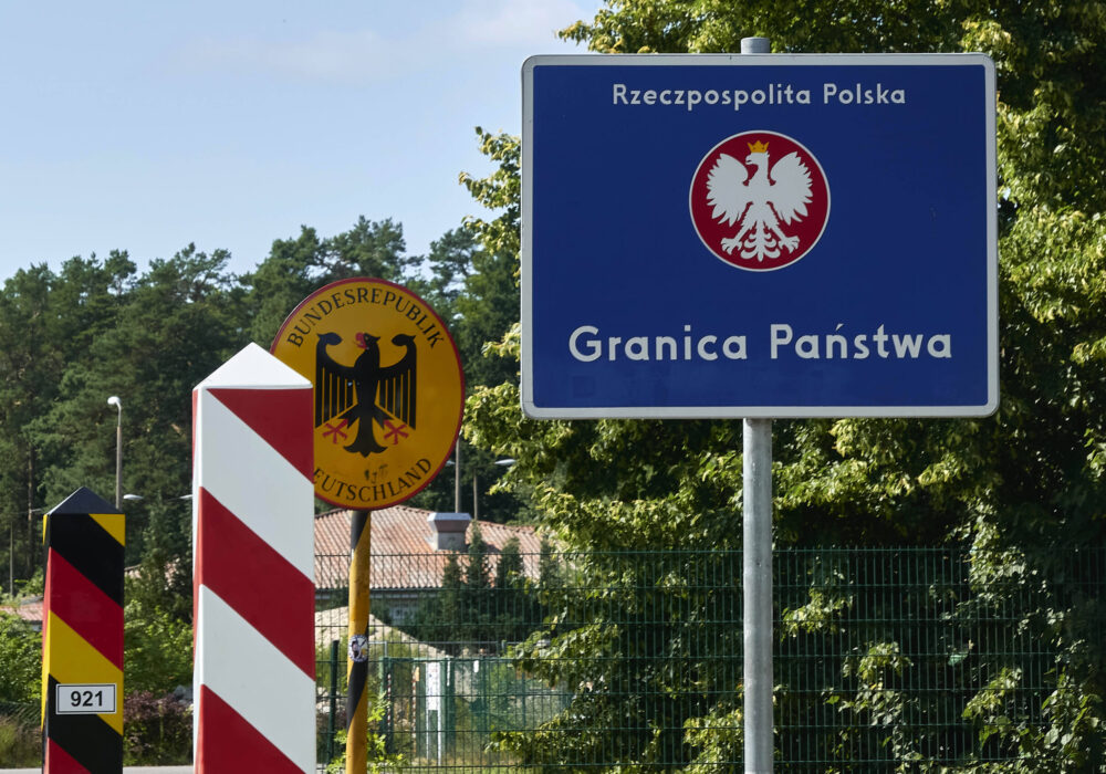 Grenzmarkierungen an der deutsch-polnischen Grenze